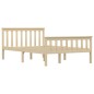 vidaXL Giroletto Legno Chiaro in Legno Massello di Pino 120x200 cm 