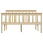 vidaXL Giroletto Legno Chiaro in Legno Massello di Pino 120x200 cm 