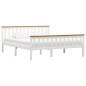 vidaXL Giroletto Bianco in Legno Massello di Pino 160x200 cm vidaXL Giroletto Bianco in Legno Massello di Pino 160x200 cm
