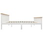 vidaXL Giroletto Bianco in Legno Massello di Pino 160x200 cm vidaXL Giroletto Bianco in Legno Massello di Pino 160x200 cm