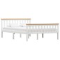 vidaXL Giroletto Bianco in Legno Massello di Pino 140x200 cm vidaXL Giroletto Bianco in Legno Massello di Pino 140x200 cm