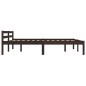 vidaXL Giroletto senza Materasso Marrone Scuro 160x200 cm Legno Pino vidaXL Giroletto senza Materasso Marrone Scuro 160x200 cm Legno Pino