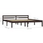 vidaXL Giroletto senza Materasso Marrone Scuro 160x200 cm Legno Pino vidaXL Giroletto senza Materasso Marrone Scuro 160x200 cm Legno Pino