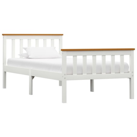vidaXL Giroletto Bianco in Legno Massello di Pino 90x200 cm 