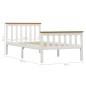 vidaXL Giroletto Bianco in Legno Massello di Pino 90x200 cm vidaXL Giroletto Bianco in Legno Massello di Pino 90x200 cm