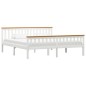 vidaXL Telaio del Letto Bianco in Legno Massello di Pino 180x200 cm vidaXL Telaio del Letto Bianco in Legno Massello di Pino 180x200 cm