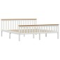 vidaXL Telaio del Letto Bianco in Legno Massello di Pino 180x200 cm vidaXL Telaio del Letto Bianco in Legno Massello di Pino 180x200 cm