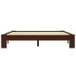 vidaXL Giroletto Marrone Scuro in Legno Massello di Pino 160x200 cm vidaXL Giroletto Marrone Scuro in Legno Massello di Pino 160x200 cm