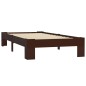 vidaXL Giroletto Marrone Scuro in Legno Massello di Pino 90x200 cm vidaXL Giroletto Marrone Scuro in Legno Massello di Pino 90x200 cm