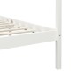 vidaXL Giroletto a Baldacchino Bianco Legno Massello di Pino 90x200 cm vidaXL Giroletto a Baldacchino Bianco Legno Massello di Pino 90x200 cm