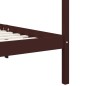 vidaXL Giroletto a Baldacchino Marrone Scuro Massello Pino 90x200 cm vidaXL Giroletto a Baldacchino Marrone Scuro Massello Pino 90x200 cm