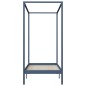 vidaXL Giroletto a Baldacchino Grigio Legno Massello di Pino 100x200cm