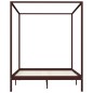 vidaXL Giroletto a Baldacchino Marrone Scuro Massello Pino 160x200 cm vidaXL Giroletto a Baldacchino Marrone Scuro Massello Pino 160x200 cm