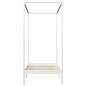 vidaXL Giroletto a Baldacchino Bianco Legno Massello di Pino 100x200cm vidaXL Giroletto a Baldacchino Bianco Legno Massello di Pino 100x200cm