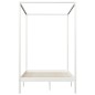 vidaXL Giroletto a Baldacchino Bianco Legno Massello di Pino 140x200cm vidaXL Giroletto a Baldacchino Bianco Legno Massello di Pino 140x200cm