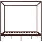 vidaXL Giroletto a Baldacchino Marrone Scuro Massello Pino 180x200 cm vidaXL Giroletto a Baldacchino Marrone Scuro Massello Pino 180x200 cm