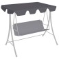 Baldacchino per Dondolo da Giardino Antracite 150/130x70/105cm Baldacchino per Dondolo da Giardino Antracite 150/130x70/105cm