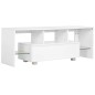 vidaXL Mobile Porta TV con Luci LED Bianco Lucido 130x35x45 cm vidaXL Mobile Porta TV con Luci LED Bianco Lucido 130x35x45 cm