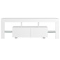vidaXL Mobile Porta TV con Luci LED Bianco Lucido 130x35x45 cm vidaXL Mobile Porta TV con Luci LED Bianco Lucido 130x35x45 cm