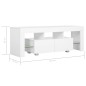 vidaXL Mobile Porta TV con Luci LED Bianco Lucido 130x35x45 cm vidaXL Mobile Porta TV con Luci LED Bianco Lucido 130x35x45 cm