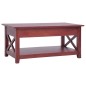 vidaXL Tavolino da Caffè Marrone 100x55x46 cm Legno Massello di Mogano vidaXL Tavolino da Caffè Marrone 100x55x46 cm Legno Massello di Mogano