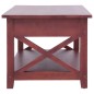 vidaXL Tavolino da Caffè Marrone 100x55x46 cm Legno Massello di Mogano vidaXL Tavolino da Caffè Marrone 100x55x46 cm Legno Massello di Mogano