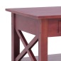 vidaXL Tavolino da Caffè Marrone 100x55x46 cm Legno Massello di Mogano vidaXL Tavolino da Caffè Marrone 100x55x46 cm Legno Massello di Mogano