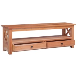 vidaXL Mobile Porta TV 120x30x40 cm in Legno Massello di Mogano
