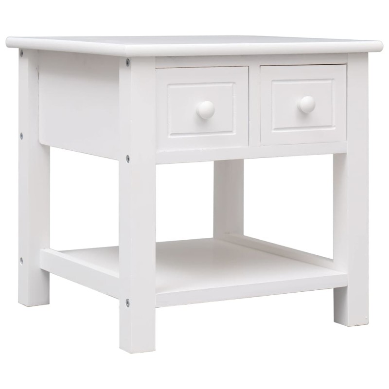 vidaXL Tavolino Laterale Bianco 40x40x40 cm in Legno di Paulownia vidaXL Tavolino Laterale Bianco 40x40x40 cm in Legno di Paulownia