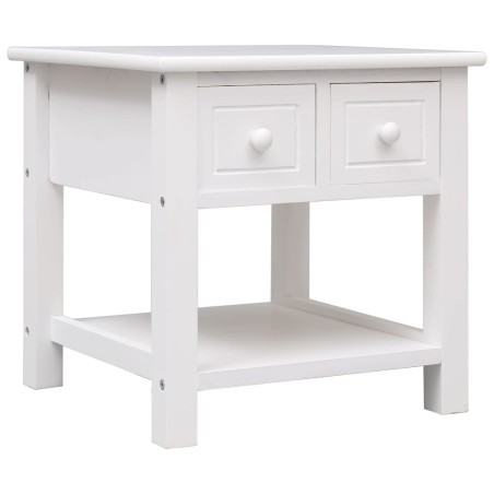 vidaXL Tavolino Laterale Bianco 40x40x40 cm in Legno di Paulownia