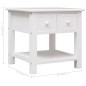 vidaXL Tavolino Laterale Bianco 40x40x40 cm in Legno di Paulownia vidaXL Tavolino Laterale Bianco 40x40x40 cm in Legno di Paulownia