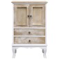vidaXL Credenza con Cassetti Bianca 50x30x80 cm in Legno vidaXL Credenza con Cassetti Bianca 50x30x80 cm in Legno
