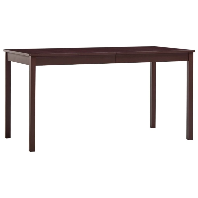 vidaXL Tavolo da Pranzo Marrone Scuro 140x70x73 cm in Legno di Pino vidaXL Tavolo da Pranzo Marrone Scuro 140x70x73 cm in Legno di Pino