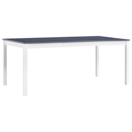 vidaXL Tavolo da Pranzo Bianco e Grigio 180x90x73 cm in Legno di Pino
