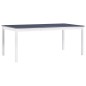 vidaXL Tavolo da Pranzo Bianco e Grigio 180x90x73 cm in Legno di Pino vidaXL Tavolo da Pranzo Bianco e Grigio 180x90x73 cm in Legno di Pino