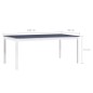vidaXL Tavolo da Pranzo Bianco e Grigio 180x90x73 cm in Legno di Pino vidaXL Tavolo da Pranzo Bianco e Grigio 180x90x73 cm in Legno di Pino