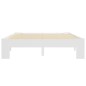vidaXL Giroletto Bianco in Legno Massello di Pino 140x200 cm