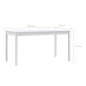 vidaXL Tavolo da Pranzo Bianco 140x70x73 cm in Legno di Pino
