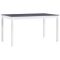 vidaXL Tavolo da Pranzo Bianco e Grigio 140x70x73 cm in Legno di Pino vidaXL Tavolo da Pranzo Bianco e Grigio 140x70x73 cm in Legno di Pino