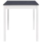 vidaXL Tavolo da Pranzo Bianco e Grigio 140x70x73 cm in Legno di Pino vidaXL Tavolo da Pranzo Bianco e Grigio 140x70x73 cm in Legno di Pino