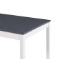 vidaXL Tavolo da Pranzo Bianco e Grigio 140x70x73 cm in Legno di Pino vidaXL Tavolo da Pranzo Bianco e Grigio 140x70x73 cm in Legno di Pino