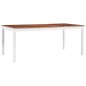 vidaXL Tavolo da Pranzo Bianco e Marrone 180x90x73 cm in Legno di Pino vidaXL Tavolo da Pranzo Bianco e Marrone 180x90x73 cm in Legno di Pino