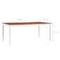 vidaXL Tavolo da Pranzo Bianco e Marrone 180x90x73 cm in Legno di Pino vidaXL Tavolo da Pranzo Bianco e Marrone 180x90x73 cm in Legno di Pino