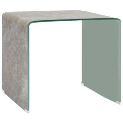 vidaXL Tavolino da Caffè Marrone Marmo 50x50x45 cm in Vetro Temperato 