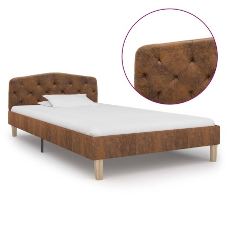 vidaXL Giroletto Marrone in Similpelle Scamosciata 90x200 cm