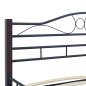 vidaXL Giroletto Nero in Metallo 180x200 cm vidaXL Giroletto Nero in Metallo 180x200 cm