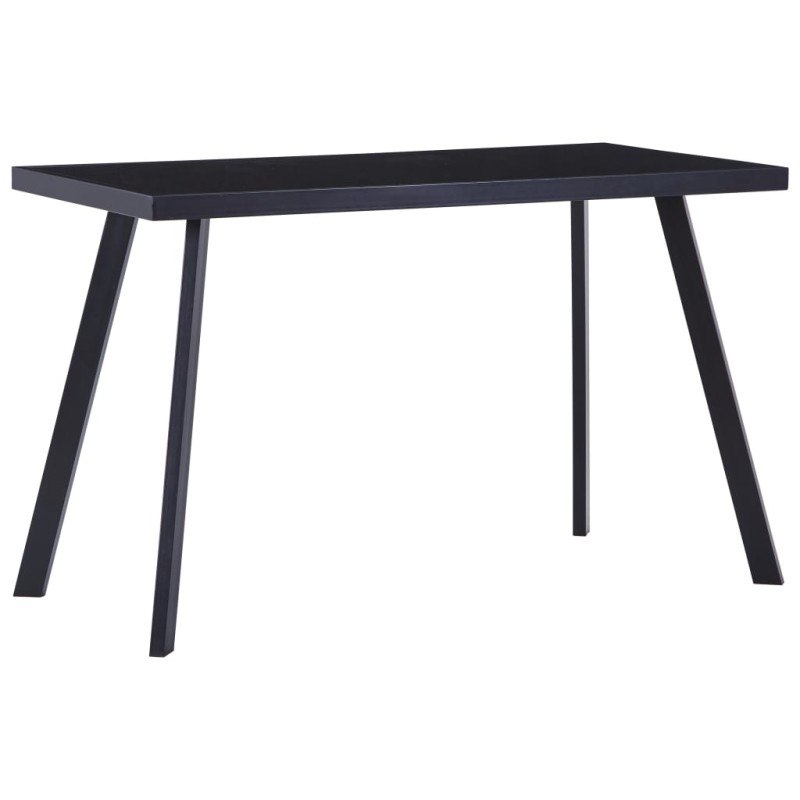 vidaXL Tavolo da Pranzo Nero 120x60x75 cm in Vetro Temperato vidaXL Tavolo da Pranzo Nero 120x60x75 cm in Vetro Temperato
