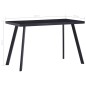 vidaXL Tavolo da Pranzo Nero 120x60x75 cm in Vetro Temperato vidaXL Tavolo da Pranzo Nero 120x60x75 cm in Vetro Temperato