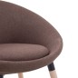 vidaXL Sedia da Pranzo Marrone in Tessuto vidaXL Sedia da Pranzo Marrone in Tessuto