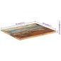 vidaXL Piano Tavolo Rettangolare 60x70 cm 25-27 mm Legno di Recupero